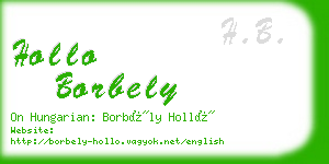 hollo borbely business card